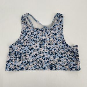 Z by Zella Women's Abstract Print Strappy Mesh Back Sports Bra Girls Size 14